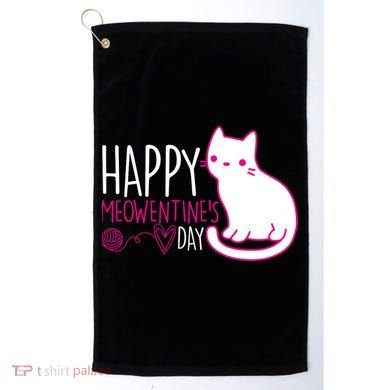 Cute Kitty Cat Valentines Day Meowtines Golf Towel