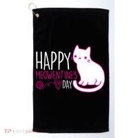 Cute Kitty Cat Valentines Day Meowtines Golf Towel thumb 0