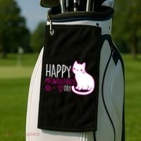 Cute Kitty Cat Valentines Day Meowtines Golf Towel thumb 2