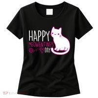 Cute Kitty Cat Valentines Day Meowtines Women's T-Shirt thumb 0