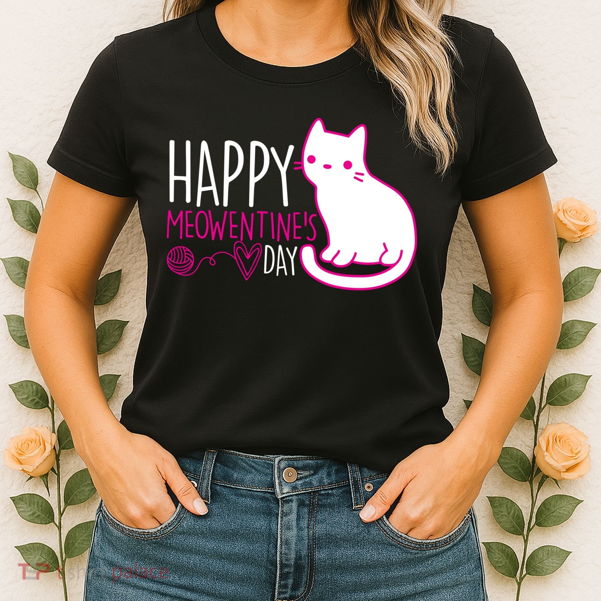 Cute Kitty Cat Valentines Day Meowtines Women's T-Shirt