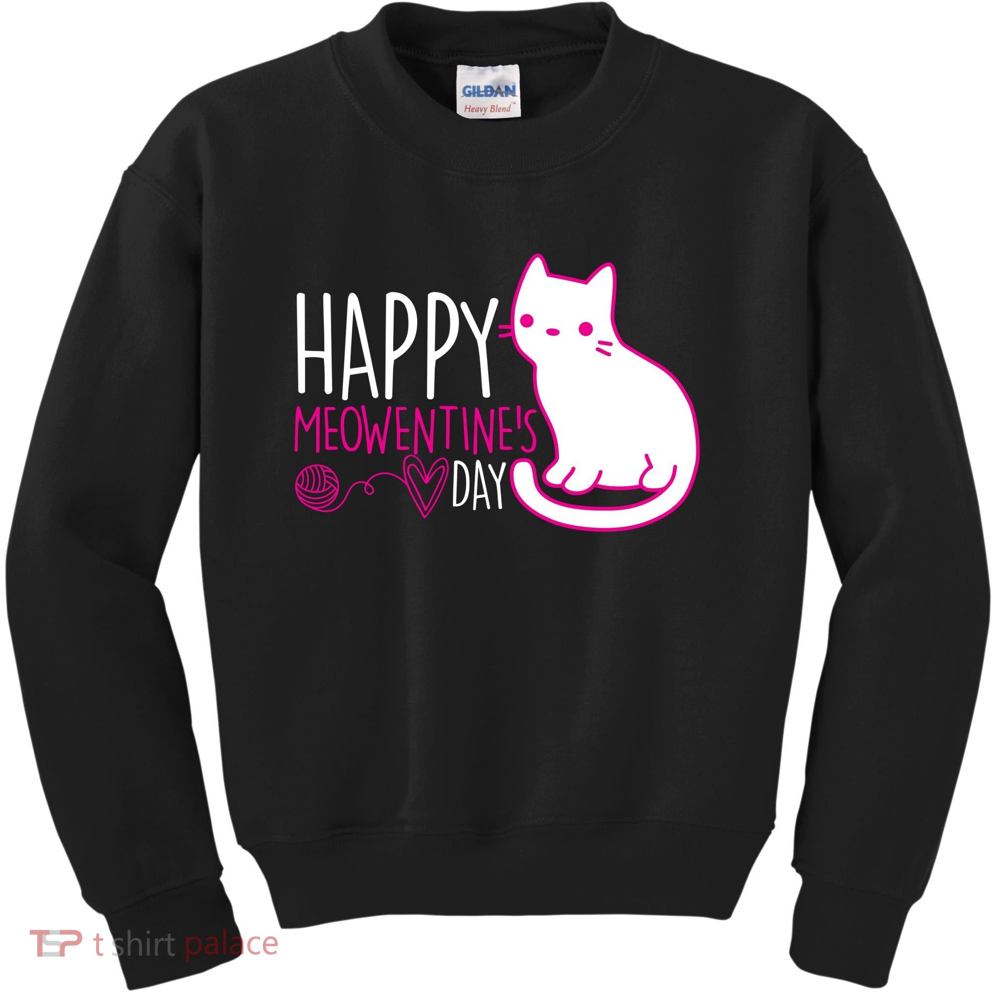 Cute Kitty Cat Valentines Day Meowtines Kids Sweatshirt