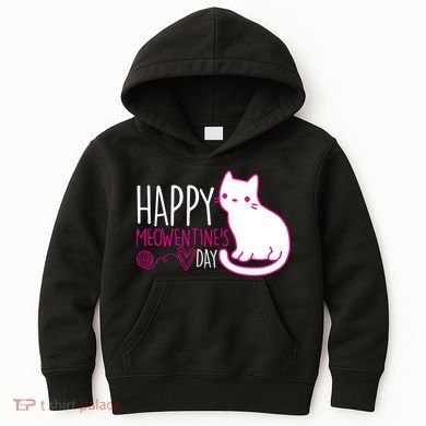 Cute Kitty Cat Valentines Day Meowtines Kids Hoodie