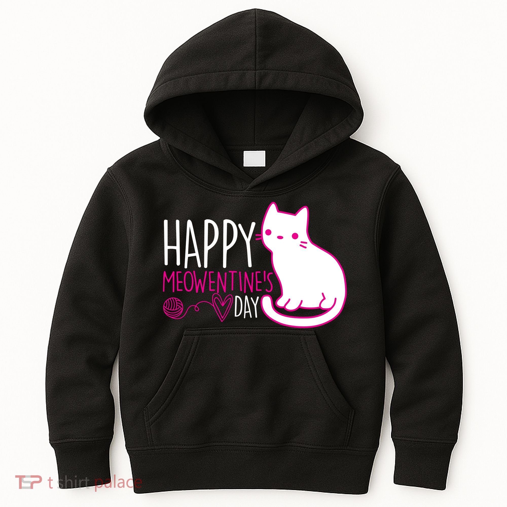 Cute Kitty Cat Valentines Day Meowtines Kids Hoodie
