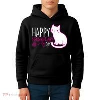 Cute Kitty Cat Valentines Day Meowtines Kids Hoodie thumb 4