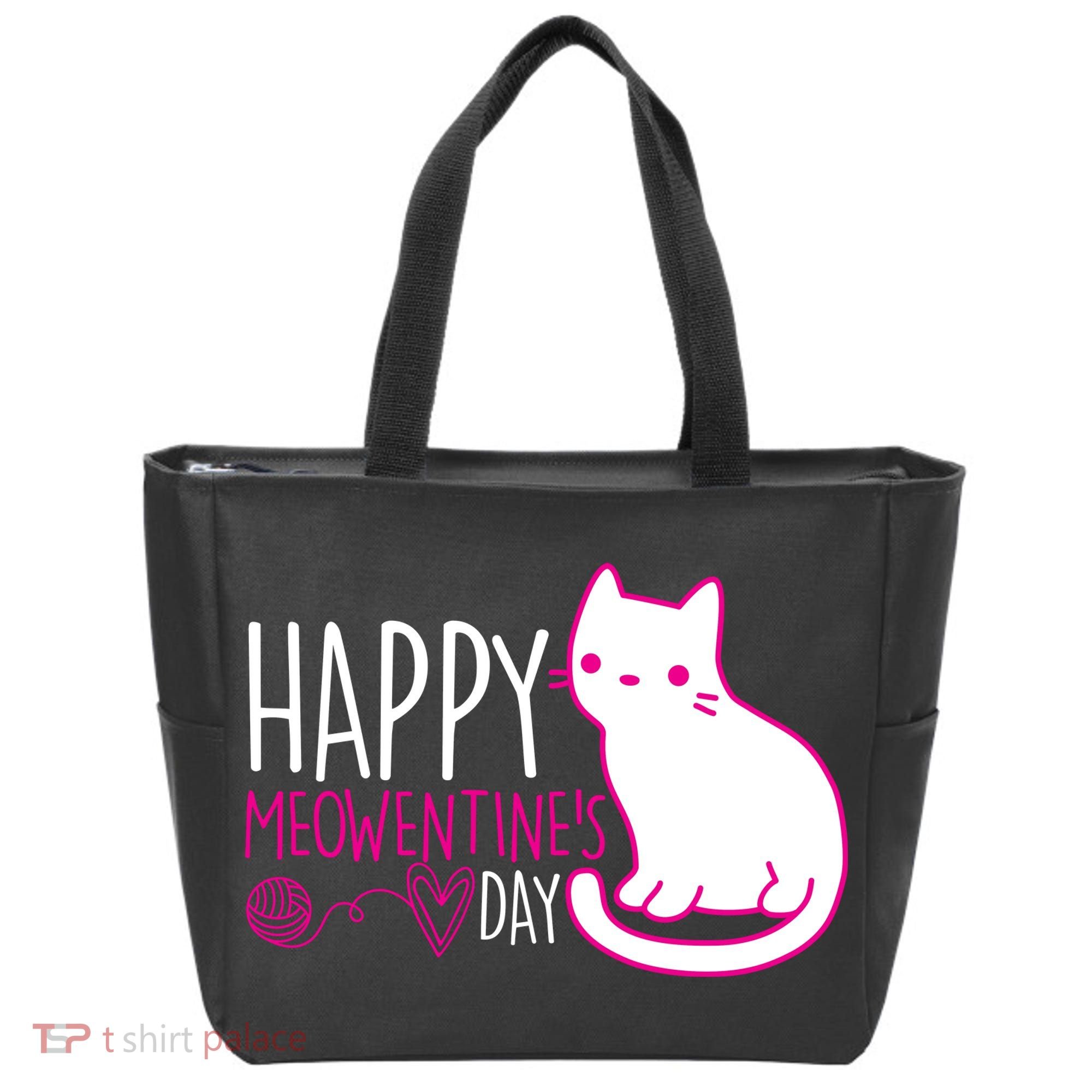 Cute Kitty Cat Valentines Day Meowtines Tote Bag