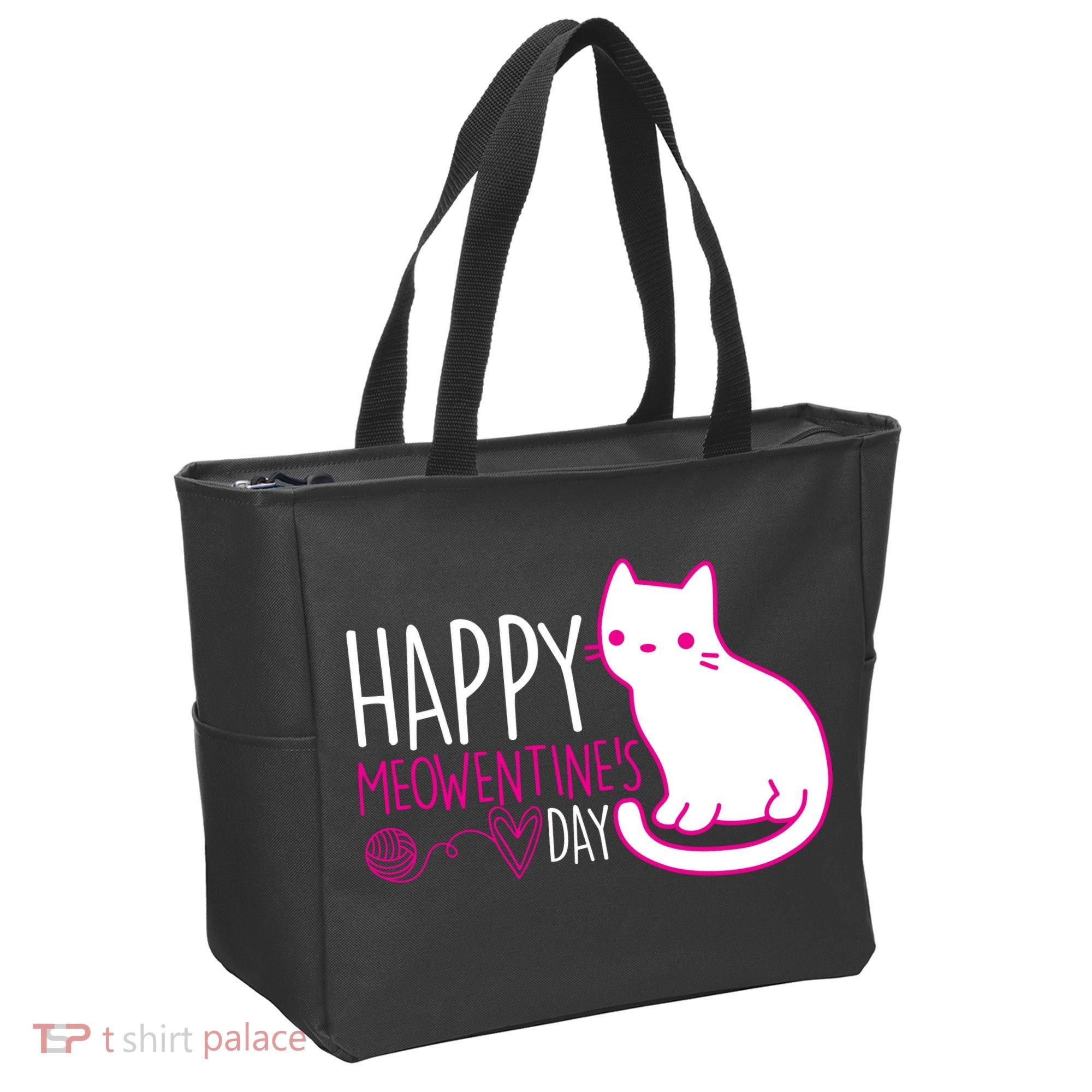 Cute Kitty Cat Valentines Day Meowtines Tote Bag
