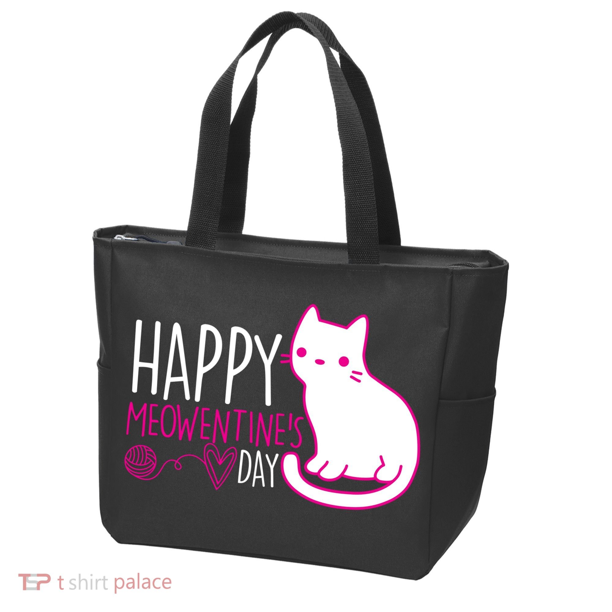 Cute Kitty Cat Valentines Day Meowtines Tote Bag