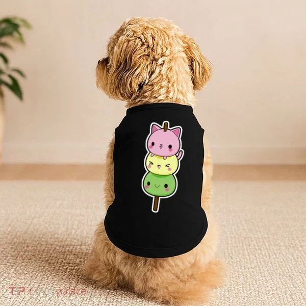 Cute Kitty Dango Ice Cream Cone Doggie Tank