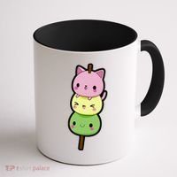 Cute Kitty Dango Ice Cream Cone Coffee Mug thumb 1