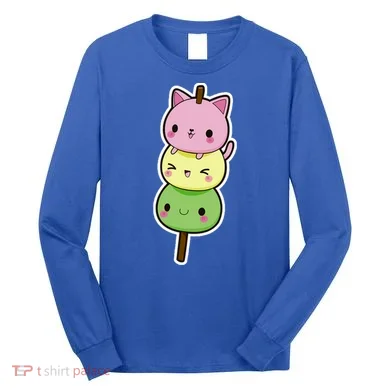 Cute Kitty Dango Ice Cream Cone Long Sleeve Shirt