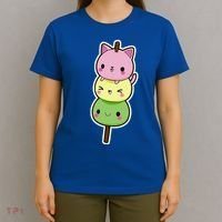 Cute Kitty Dango Ice Cream Cone T-Shirt thumb 4