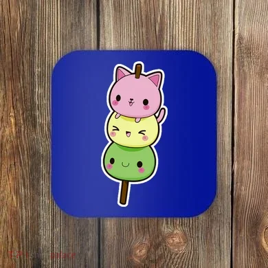 Cute Kitty Dango Ice Cream Cone Coaster