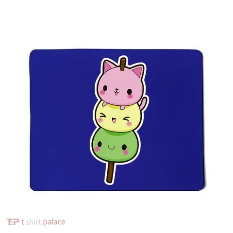 Cute Kitty Dango Ice Cream Cone Mousepad in the selected color