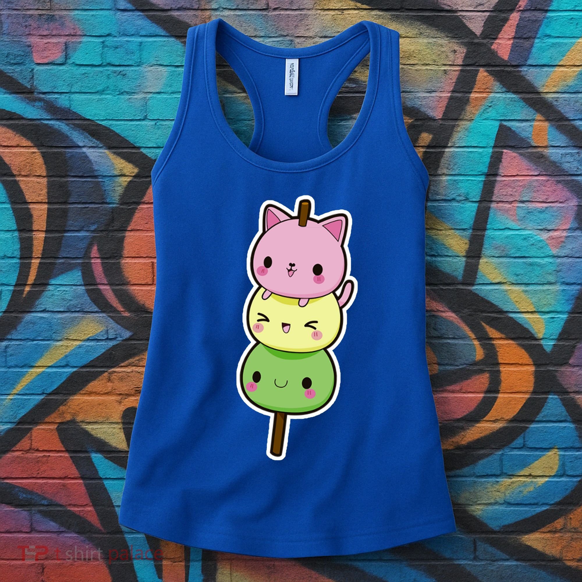 Cute Kitty Dango Ice Cream Cone Women's Tank Top