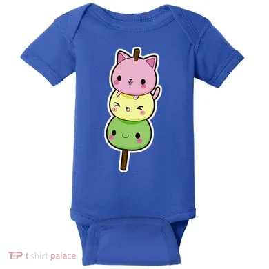 Cute Kitty Dango Ice Cream Cone Baby Bodysuit
