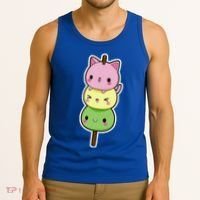 Cute Kitty Dango Ice Cream Cone Tank Top thumb 3