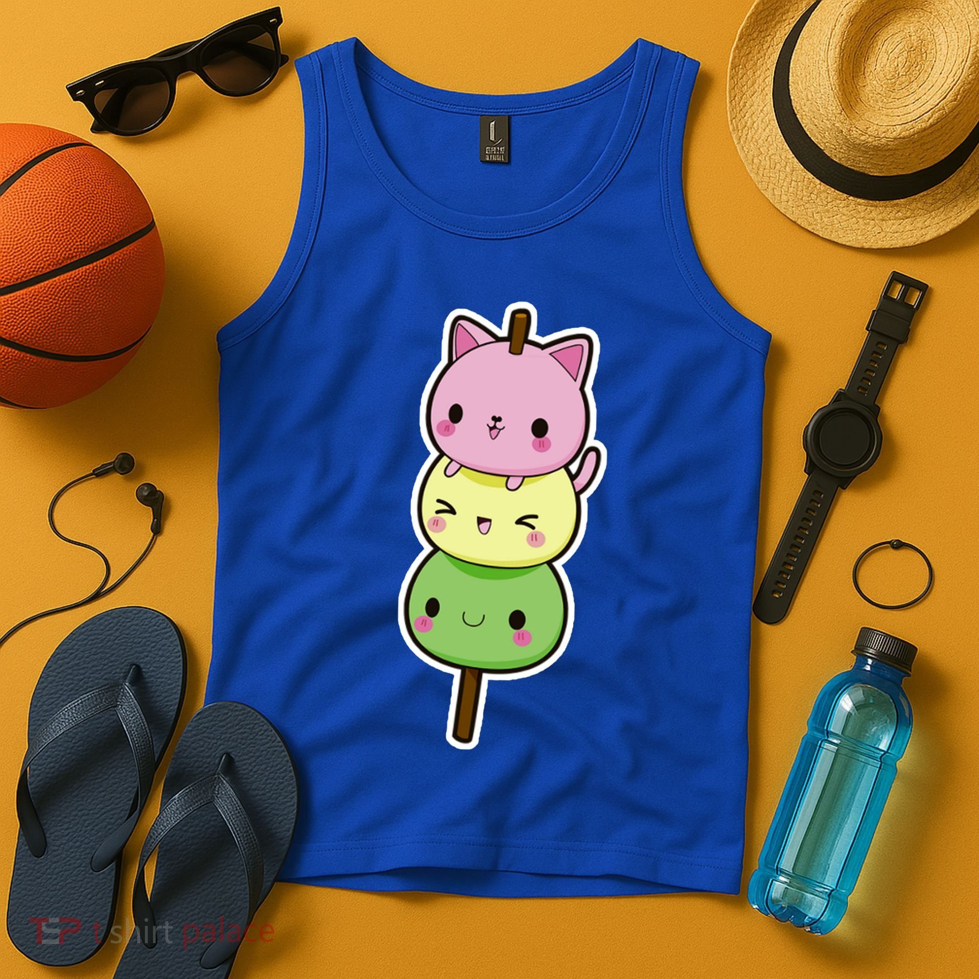 Cute Kitty Dango Ice Cream Cone Tank Top