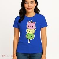 Cute Kitty Dango Ice Cream Cone Women's T-Shirt thumb 4