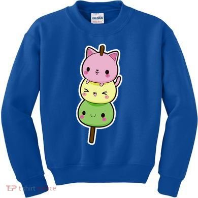 Cute Kitty Dango Ice Cream Cone Kids Sweatshirt