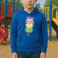 Cute Kitty Dango Ice Cream Cone Kids Hoodie thumb 2