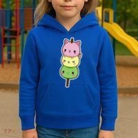 Cute Kitty Dango Ice Cream Cone Kids Hoodie thumb 3