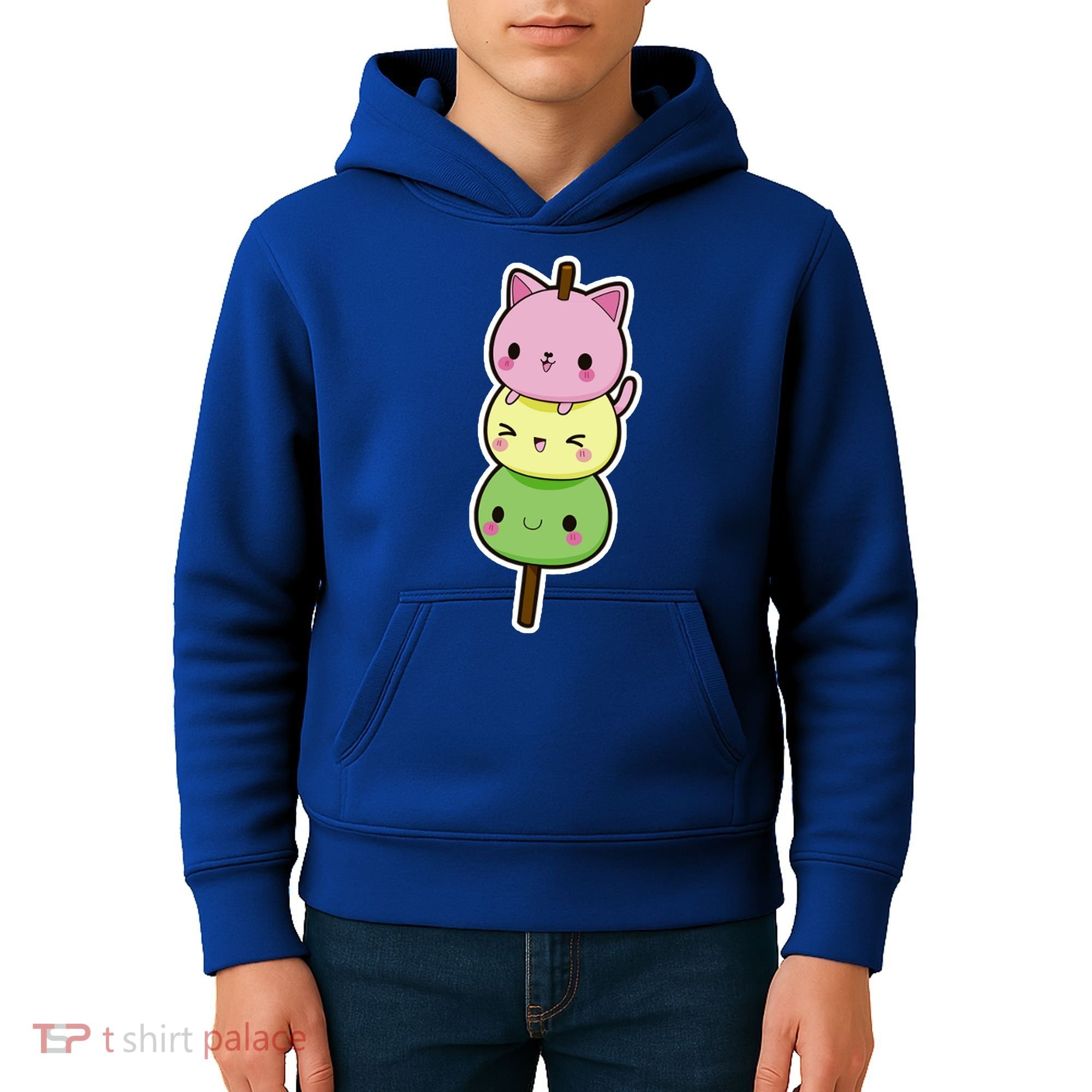 Cute Kitty Dango Ice Cream Cone Kids Hoodie