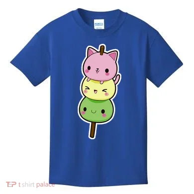 Cute Kitty Dango Ice Cream Cone Kids T-Shirt