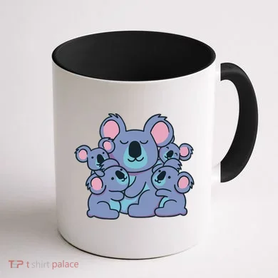 Cute Koala Family Coffee Mug back