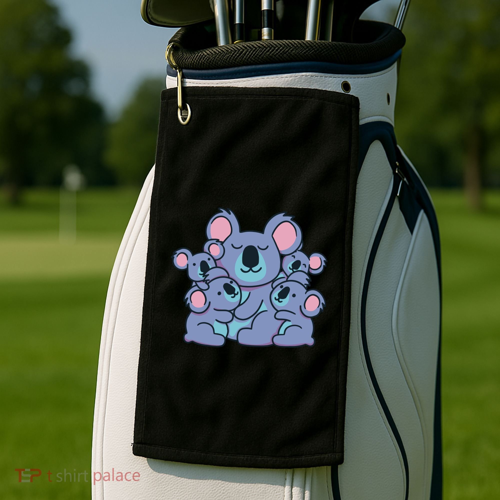 Cute Koala Family Golf Towel