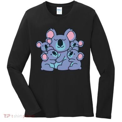 Cute Koala Family Women's Long Sleeve Shirt