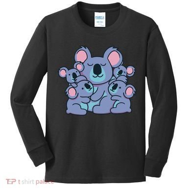 Cute Koala Family Kids Long Sleeve Shirt