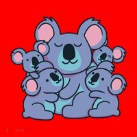 Cute Koala Family Santa Hat thumb 1