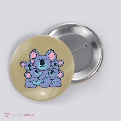 Cute Koala Family Button