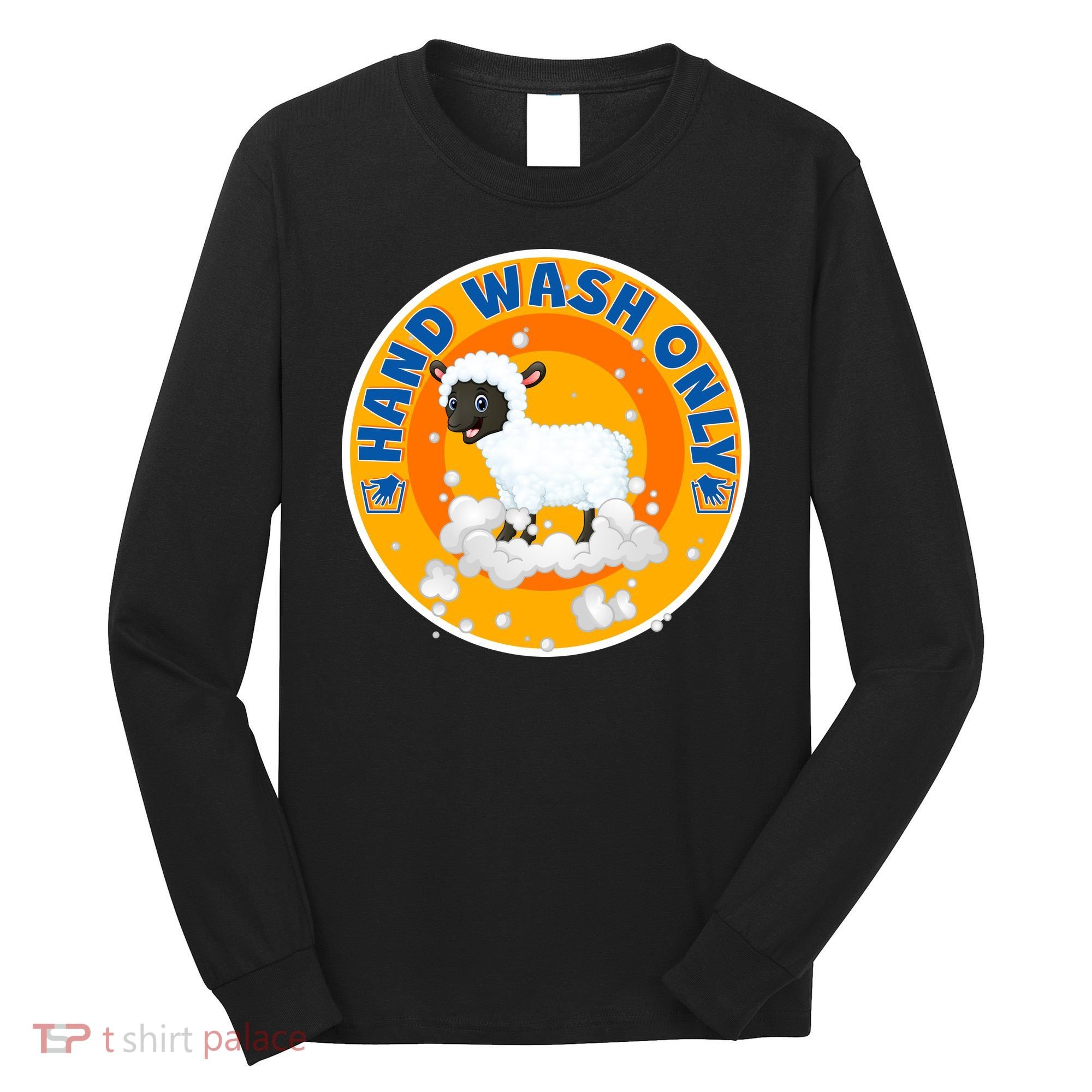 Cute Lamb Sheep Hand Wash Only Long Sleeve Shirt