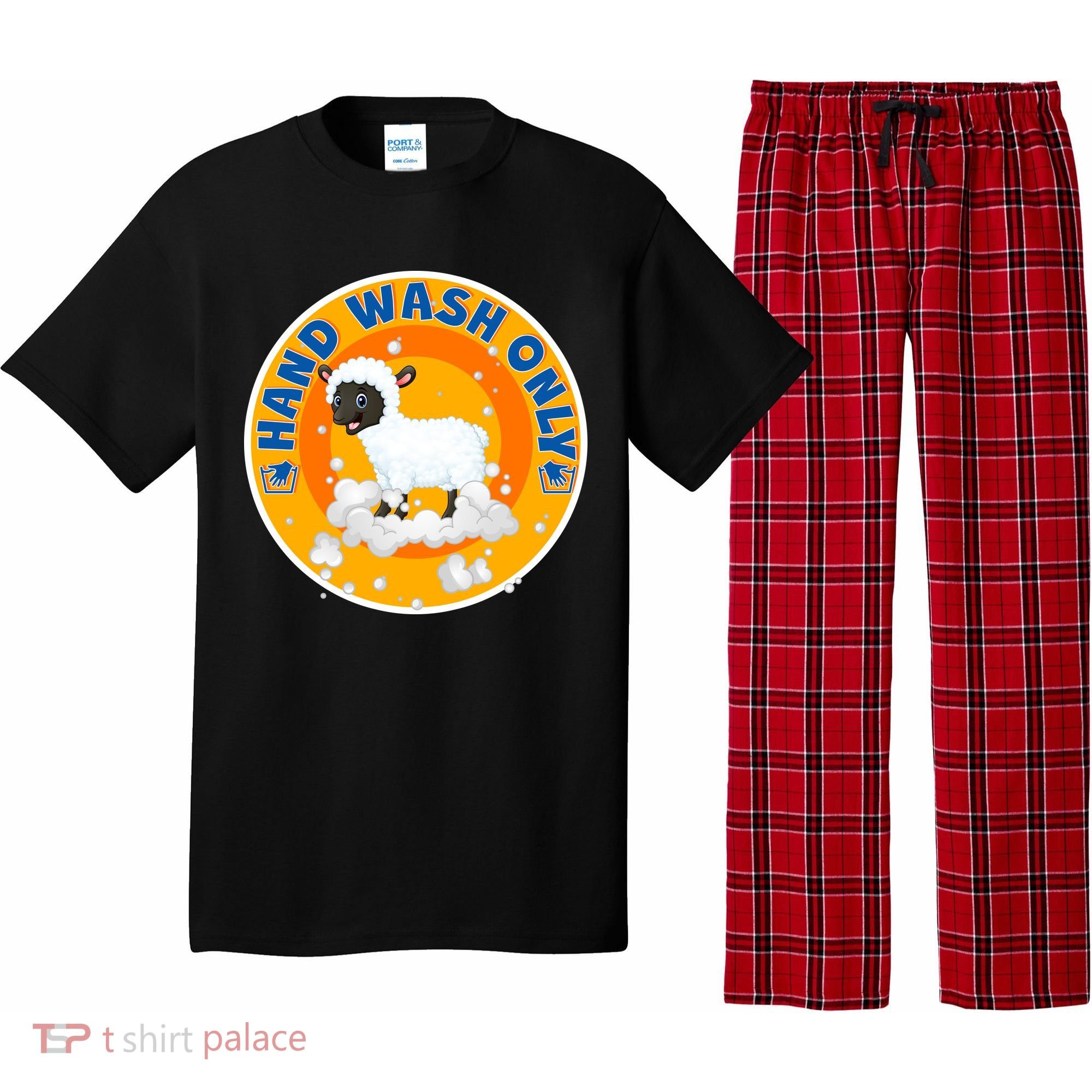 Cute Lamb Sheep Hand Wash Only Pajama Set