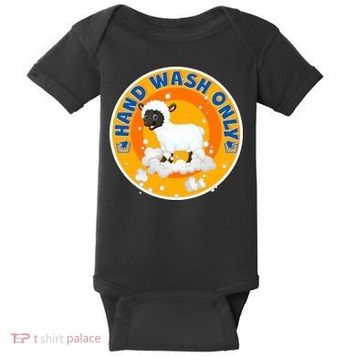 Cute Lamb Sheep Hand Wash Only Baby Bodysuit