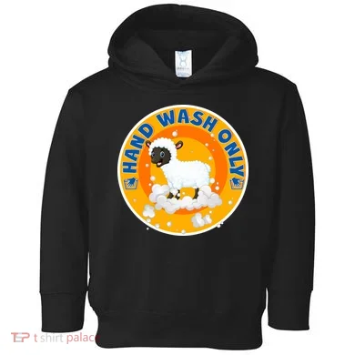 Cute Lamb Sheep Hand Wash Only Toddler Hoodie