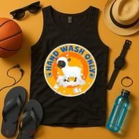 Cute Lamb Sheep Hand Wash Only Tank Top thumb 4