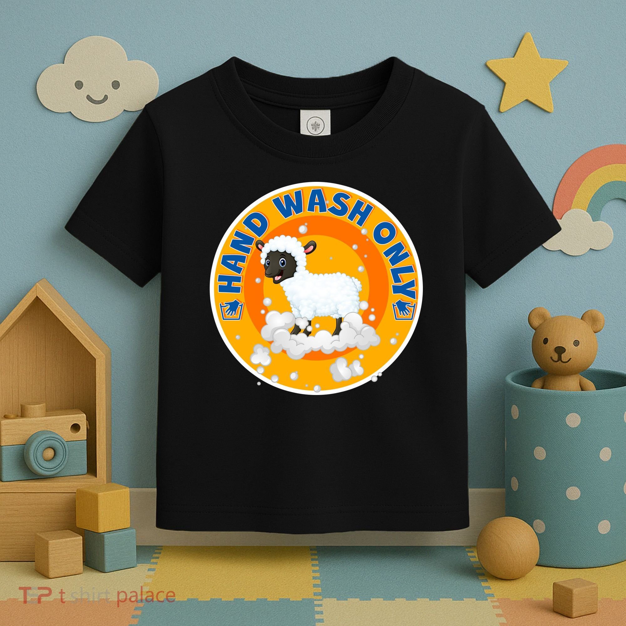 Cute Lamb Sheep Hand Wash Only Toddler T-Shirt