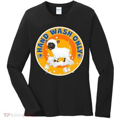 Cute Lamb Sheep Hand Wash Only Women's Long Sleeve Shirt
