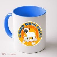 Cute Lamb Sheep Hand Wash Only Coffee Mug thumb 0