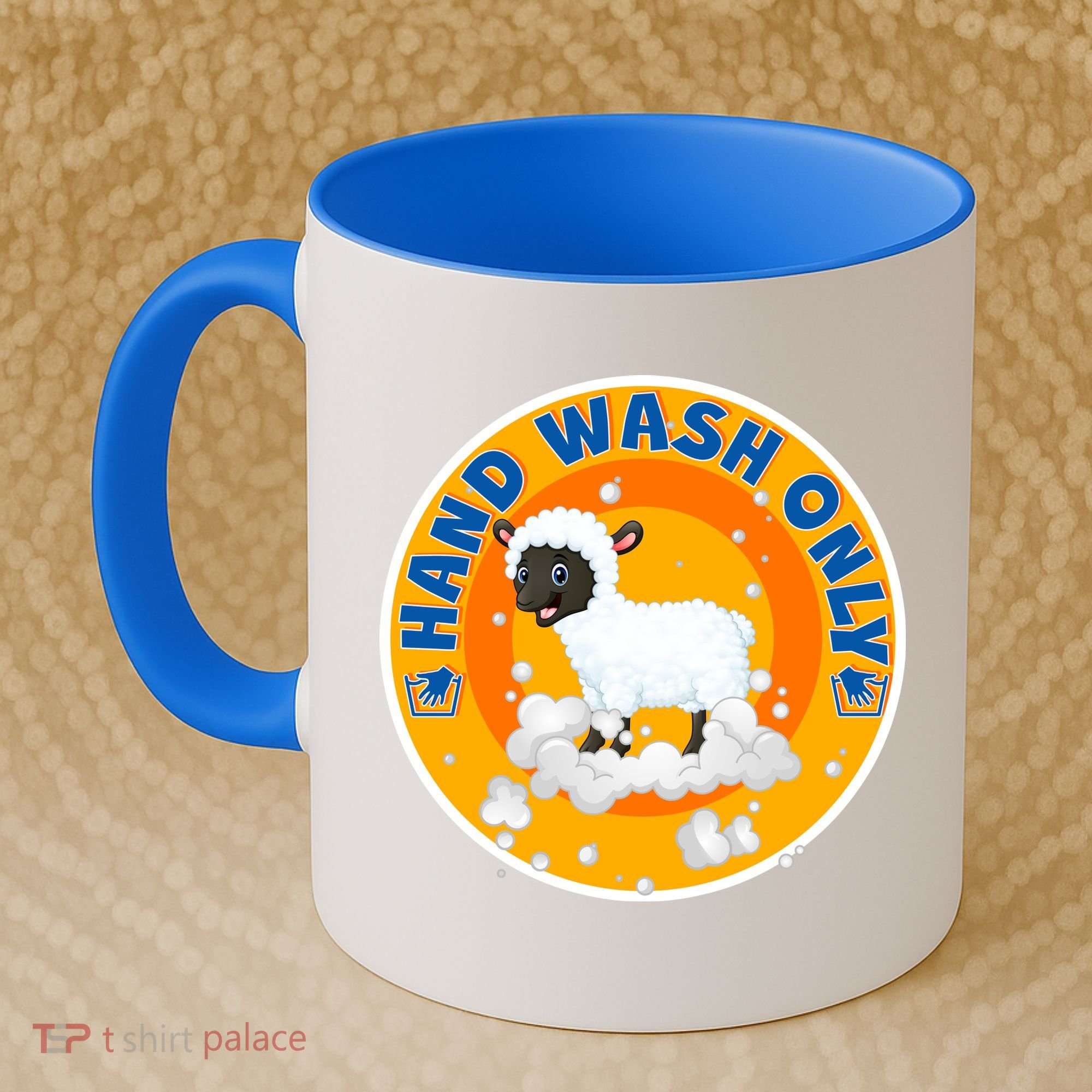 Cute Lamb Sheep Hand Wash Only Coffee Mug