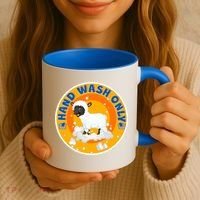 Cute Lamb Sheep Hand Wash Only Coffee Mug thumb 3