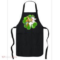 Cute Leprechaun Riding Unicorn Apron thumb 0