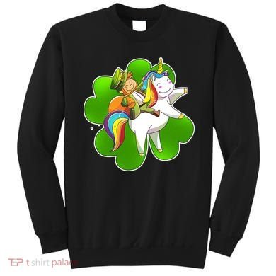 Cute Leprechaun Riding Unicorn Sweatshirt