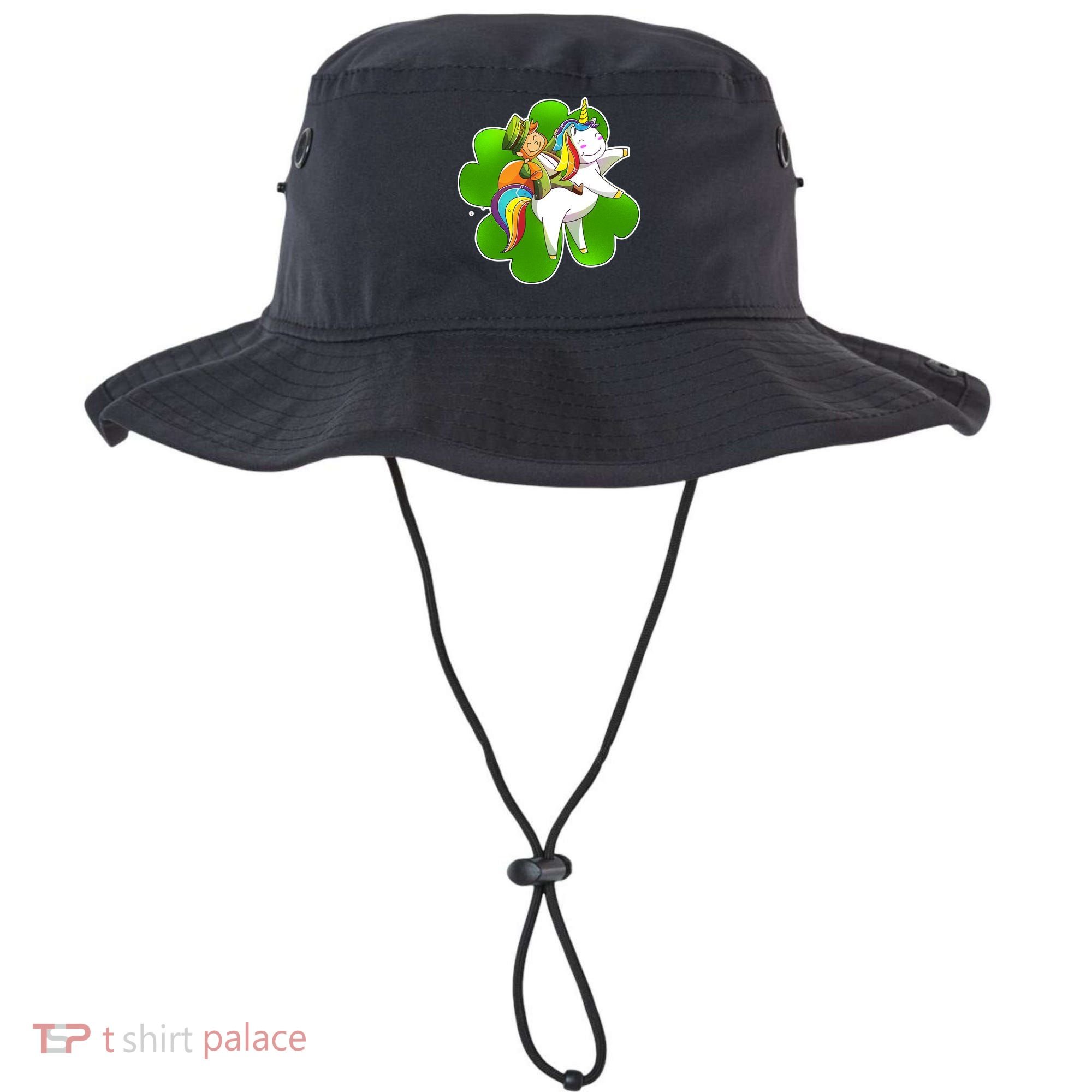 Cute Leprechaun Riding Unicorn Bucket Hat