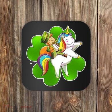 Cute Leprechaun Riding Unicorn Coaster
