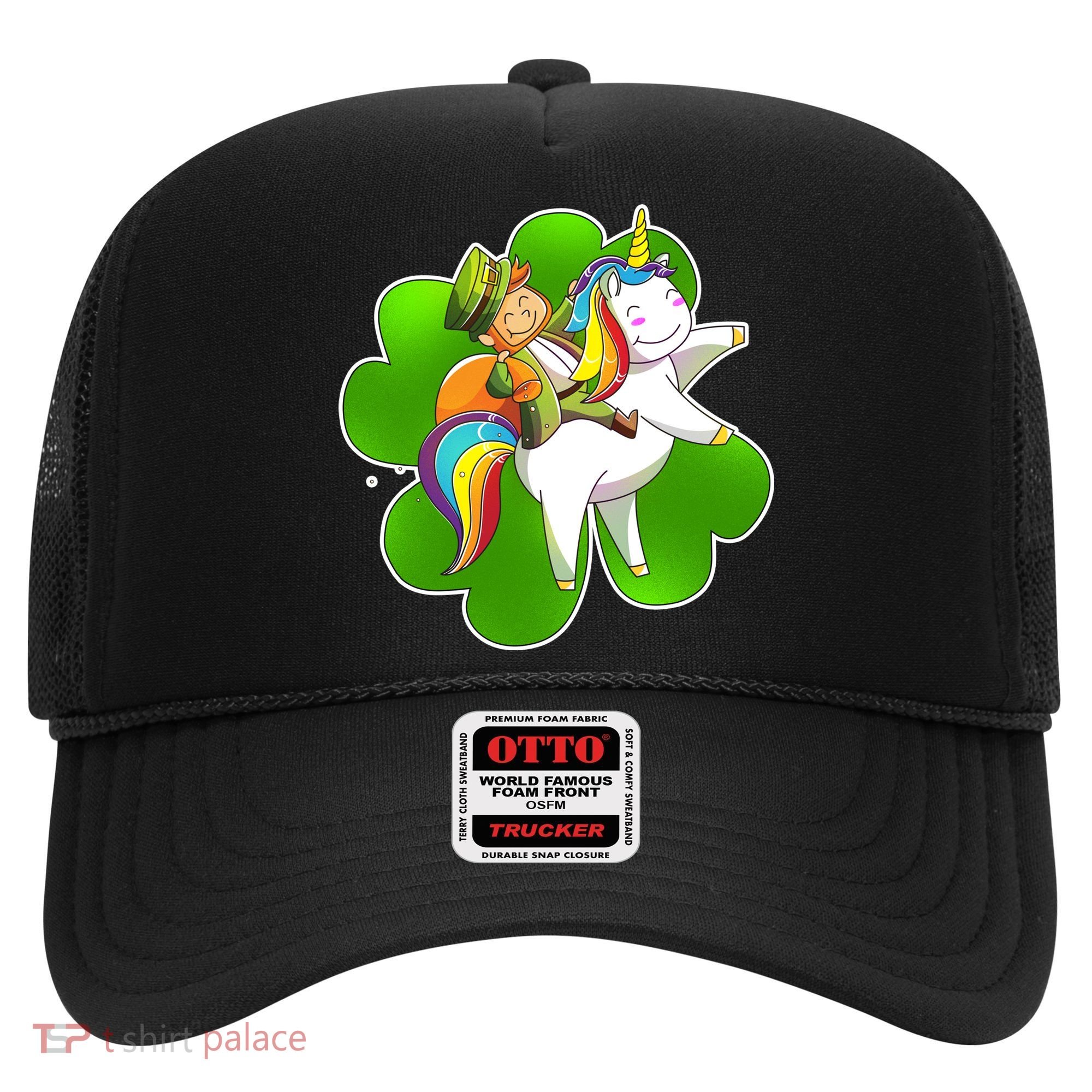 Cute Leprechaun Riding Unicorn Hat