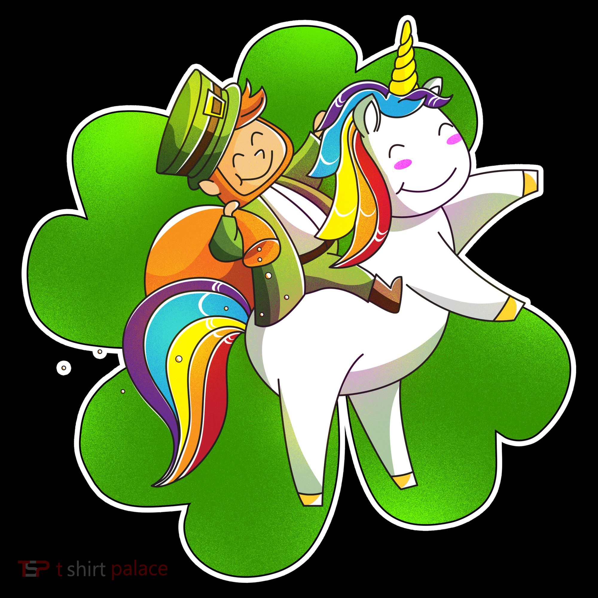Cute Leprechaun Riding Unicorn Visor